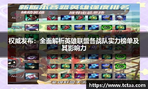 权威发布：全面解析英雄联盟各战队实力榜单及其影响力